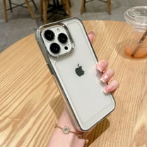 Dteck For iPhone XR Case Crystal Clear Not Yellowing Military Grade Drop Protection Electroplate Edge Plating Soft Shockproof Anti Scratch For iPhone XR,Silver