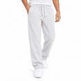 thumbnail image 7 of White Boys Sweatpants 4t, Drawstring Elastic Waist Kids Joggers with Pockets, Straight Leg Casual Sweat Pants for School Active Wear, 7 of 7