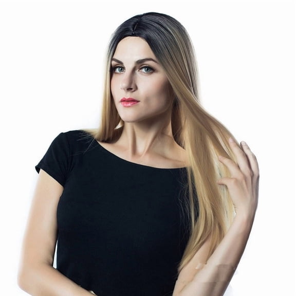 Long Straight Gradient Wig for Women Natural Look Daily Wear