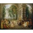 thumbnail image 3 of Jean-Antoine Watteau 24x20 Black Modern Framed Museum Art Print Titled - The Pleasures of the Ball, 3 of 5