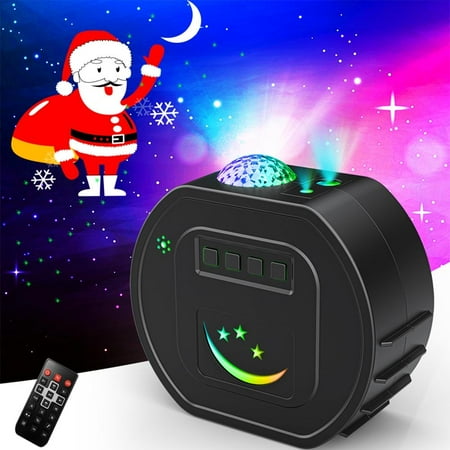 

Christmas LED Projector Lights Galaxy Light Projector Room Holiday Decoration Music Star Night Light with Moon And Santa Claus