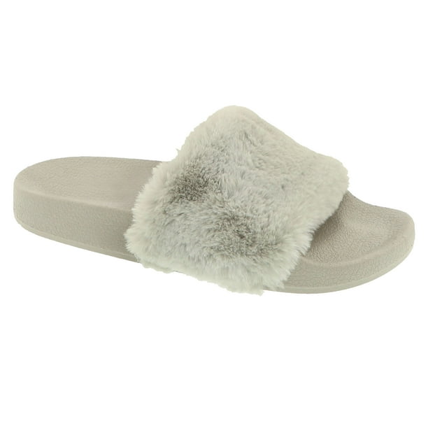 puffy woven slides