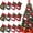 Green Red, variant on 12 Pcs Mini Christmas Stockings Bulk 7" Small Felt Christmas Stockings Snowman Polar Bear Santa Claus Reindeer, Candy for Xmas Tree Fireplace Family Pet Party Favors Gift(Green Red,Snowflake)