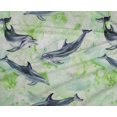 thumbnail image 5 of oneOone Polyester Lycra Light Green Fabric Whale Sewing Craft Projects Fabric Prints By Yard 56 Inch Wide, 5 of 5