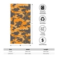 thumbnail image 2 of Polyester Long Towel Multi-Size Water Absorption Good Bright Fluffy Soft For Bathroom Swimming Pool Beach Outdoor Travel Texture Camo Army Orange_2, 2 of 8