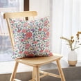 thumbnail image 5 of LALILO Throw Pillow Covers Colorful Floral Elegant With Pink Flowers Cushion Cover 18" x 18", 2 Pack, 5 of 6