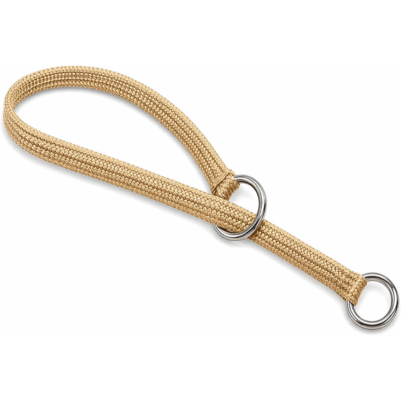 Resco Braided Nylon Snap Choke Dog Training Collar, 12 in, Fawn