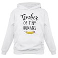 thumbnail image 1 of Tstars Womens Teacher Shirts Back to School Teacher of Tiny Humans Gift for Teacher Teaching School Theme Clothing School Teacher Women Hoodie, 1 of 7