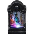 thumbnail image 1 of ZHAOCHENG luces LED de vela de Halloween, lámpara de terror, luces de lápida de esqueleto, luz nocturna decorativa, lámpara de luz creativa para fiesta, hogar, oficina, escritorio (estilo castillo), 1 of 5