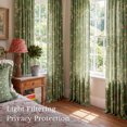 thumbnail image 5 of NICETOWN Floral Linen Curtains 84 inch Long, Vintage Linen Cotton Floral Organic Privacy Window Drapes Rod Pocket & Back Tab with Light Filtering for Living Room, Meadow Green, 52"x84", 2 Panels, 5 of 8
