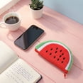 thumbnail image 5 of Willtoo Change Purse, Cute Plush Watermelon Shape Coin Purse with Keychain for Women, Soft Wallet with Zipper Keychain(Green), 5 of 5