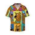 thumbnail image 2 of Lsque Scooby-Doo print Men's Cuban Collar Short Sleeve Shirt Summer Beachwear Casual Button Down Fashionable Vacation Leisure Shirt-XX-Large, 2 of 7