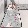 thumbnail image 2 of Kitchen Rugs Sets Of 2,Pioneer Flower Floral Print Pattern Anti Fatigue Kitchen Mat Rugs Non Slip Washable,Decorative Kitchen Floor Mats for Kitchen,Sink,Laundry,17"x47"+17"x47", 2 of 5