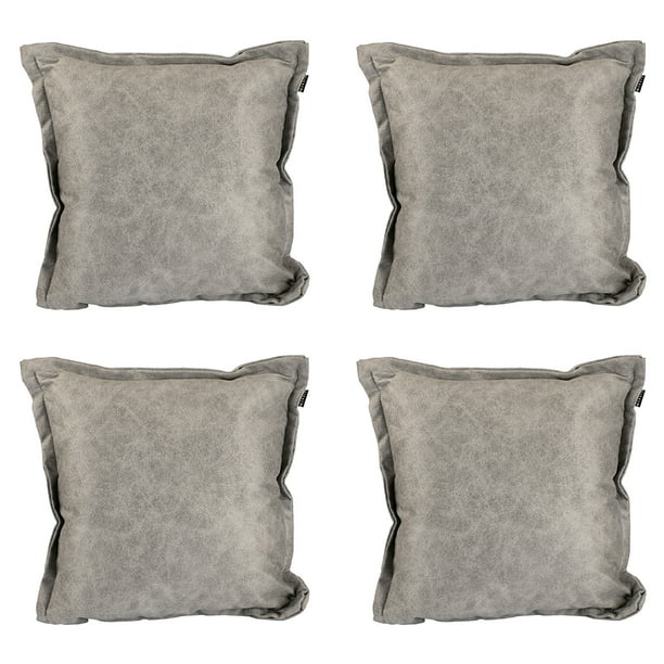 Cojin Decorativo Cuadrado Set de 4 New Plata