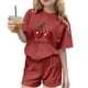 thumbnail image 1 of Vestido de Verano con Mangas Niños Verano Ocio Cuello Redondo Mangas Cortas Y Pantalones Cortos Dos Piezas para Niños Lindo Conjunto de Verano, 1 of 6