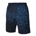 thumbnail image 6 of Uemuo Blue Glitter Retro Pattern Men's Swim Trunks Hawaiian Beach Bathing Suit Swimsuits Beach Quick-Dry Shorts with Pockets-XX-Large, 6 of 9