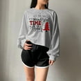 thumbnail image 2 of Cropped Sweatshirts for Women Funny Christmas Graphic Xmas Holiday Party Casual Long Sleeve Fall Clothes Tops Pullover, 2 of 4