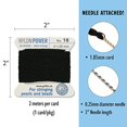 thumbnail image 2 of Griffin Nylon Bead Cord Perlseide – Black Color – Size 16 (1.05mm) – 2 Meters per Card – Stainless Steel Needle Attached – for Knotting Pearls, Gemstones, Crystals and Beads, 2 of 5