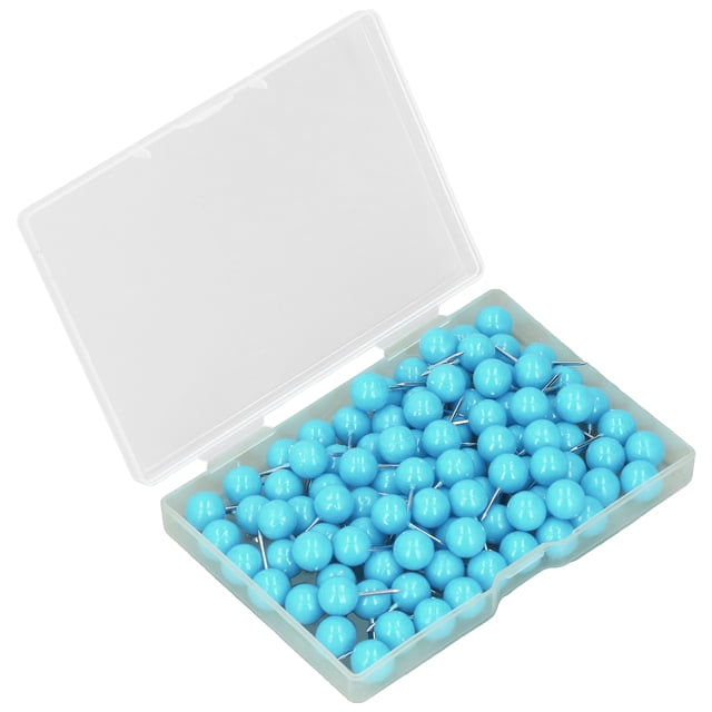Épingles de Marquage Map Tacks, Épingles à Pousser Durables 9.5x20mm pour Planches de Liège Bleu