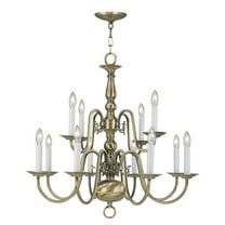 Traditional Twelve Light Chandelier-Antique Brass Finish Bailey Street Home 218-Bel-732098