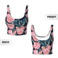 thumbnail image 5 of Picia Rose Flowers Sports Bra for Women,Padded Strappy Sports Bras Medium Support Yoga Bra with Removable Cups,Running Yoga Bra-X-Large, 5 of 9