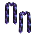 thumbnail image 2 of Hirioo Purple And Blue Nebula for 72" Graduation Shawl Stole Unisex Adults Graduation Sash Honor Graduation Stole for High School and College-Sharp Corner, 2 of 7