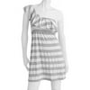 Juniors Plus Knit One Shoulder Ruffle Dress
