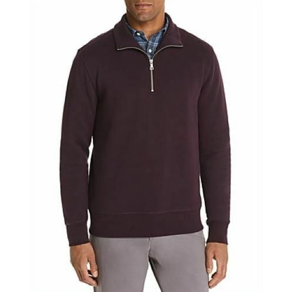 Bloomingdale's RAISIN Half Zip Fleece Pullover Sweatshirt, US Small