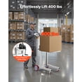 thumbnail image 2 of VEVOR Material Lift Winch Stacker, 400 lbs Capacity Pallet Truck Dolly, 51.1 in Max Lifting Height Manual Winch Stacker, Multifunctional Manual Pallet Truck Stacker with Wheels and Adjustable Plate, 2 of 9