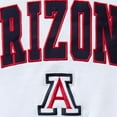 thumbnail image 4 of Men's Colosseum White Arizona Wildcats Arch & Logo Crew Neck Sweatshirt, 4 of 4