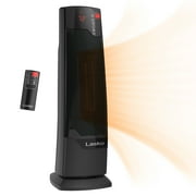 Lasko 22" 1500W Oscillating Ceramic Tower Space Heater with Remote, Black, CT22835, New