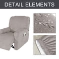 thumbnail image 4 of Amdohai 4 Separate Piece Waterproof Stretch Recliner Sofa Cover Suede Chair, 4 of 7