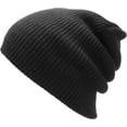 thumbnail image 2 of Solid Slouch Beanie Snug Baggy Fit Skull Cap Winter Hat Ski, 2 of 8