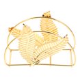 thumbnail image 1 of unbranded Soporte Estable De Servilletas Metálico Con De Hojas Dorado Ideal Para Bodas Y Restaurante, 1 of 6
