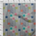 thumbnail image 2 of oneOone Viscose Chiffon Light Yellow Fabric Stripe|Floral & Geometric Patchwork Sewing Material Print Fabric By The Yard 42 Inch Wide, 2 of 4
