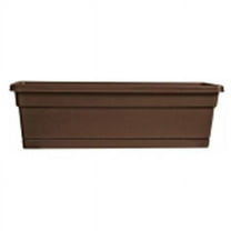 Rolled-rim Resin Window Box, Cocoa, 24", ATT , WB2412CO