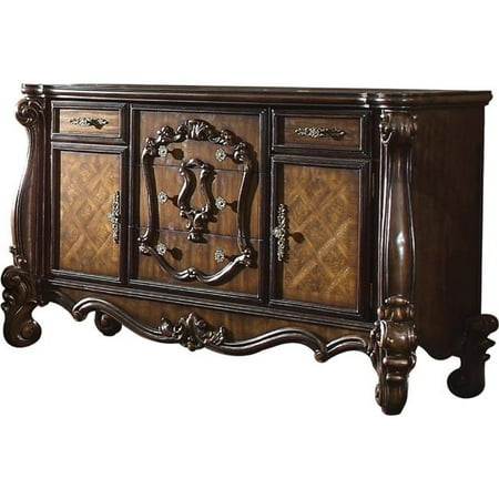 Acme 21105 Versailles Dresser 44 Cherry Oak 38 X 70 X 21 In
