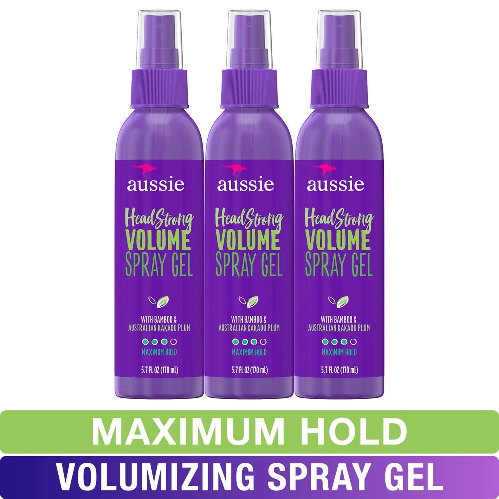 Aussie Spray Gel, with Bamboo & Kakadu Plum, Headstrong Volume, 5.7 fl