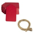 thumbnail image 4 of perfeclan 100Pcs Gift Tags Gift Hanging Label Tags DIY with 20M Jute Rope Hanging for Valentine's Day Wedding Party Favors C 3mx5cm, 4 of 9