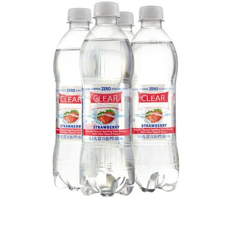 Clear American Strawberry Sparkling Water, 16.9 Fl. Oz., 4 Count