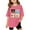 Hot Pink, variant on LUOGENLI Girls Graphic T-shirt Casual Loose Fit Short Sleeve Tops for Teen and Toddler Girls Comfortable Tee Shirts White Size 5-6 Years