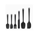 thumbnail image 2 of YiFudd 6 Pack Silicone Spatula Set, Non-Stick Baking Scrapers & Silicone Kitchen Utensils for Cooking Mixing, Black, 2 of 5