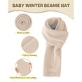 thumbnail image 5 of CPNG Girls Winter Warm Beanie Hat Scarf Gloves Set, Warm Fleece Knitted Pompom Hat with Pom Pom Neck Warmer Long Scarf Touchscreen Gloves, 5 of 5