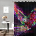 thumbnail image 2 of Orinice Colorful Bird Wings Bathroom Decor Set with Hooks, Luxurious Graphic Print Polyester Fabric Shower Curtain Set, Washable, 100% Polyester Fiber, Multi Size 36x72, 2 of 7