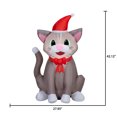 thumbnail image 2 of Christmas Airblown Holiday Light Tabby Cat 27.9527 in x 20.8662 in x 42.1259 in x 1.7641 lb, 2 of 6