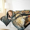 thumbnail image 4 of Feelyou Couple Christmas Town Full Size Comforter Sets, Oil Printing Bedding Comforter Set, Romantic Paris Street Reversible Bedding Sets, Microfiber Bedroom Decor, 3 Pieces, 4 of 8