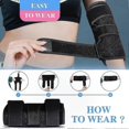thumbnail image 4 of Cubital Tunnel Syndrome Support Brace for Night Immobilization, Ulnar Nerve Protection, Medium Size, Black Color, 4 of 5