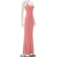 thumbnail image 5 of Vestido Largo Con Cola De Pez Vestido ajustado sin espalda Estilo lounge sexy Color sólido Traje diario (Rosa XS) Ygjytge para Mujer Rosa T M, 5 of 9