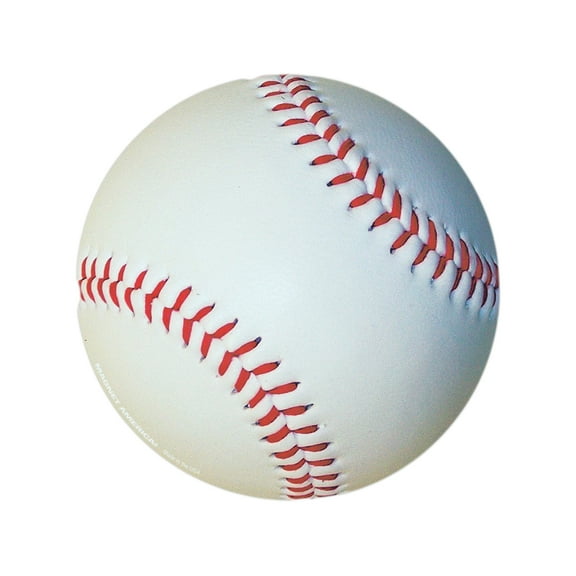 Magnetic Bumper Sticker - Baseball - Cars, Trucks, Lockers, Refrigerators - 5.75" Round