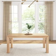 Plank+Beam 72 Modern Dining Table for 6, Solid Wood Rectangular Dining Table for Kitchen/Dining Room, Blonde Wirebrush